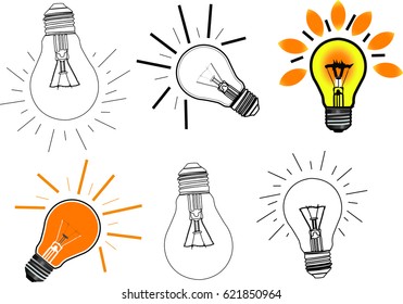 bulbs,light,six bulbs with white back ground