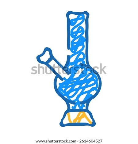 bulbulyator for smoke narcotics doodle icon sketch vector. bulbulyator for smoke narcotics sign. isolated symbol illustration