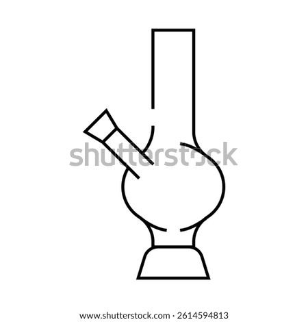 bulbulyator for smoke narcotics line icon vector. bulbulyator for smoke narcotics sign. isolated contour symbol black illustration