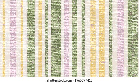 Buldan spring fabric textures natural tones stripe seamless pattern in vector.Cute striped pattern in Seamless vintage doodle print for textile. 