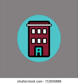 bulding icon flat design