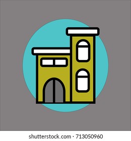 bulding icon flat design