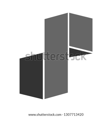 bulding icon shaping the letter DP