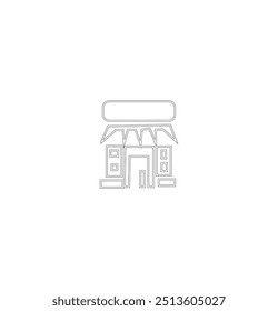 Diseño de Vector de arte de línea de construcción
