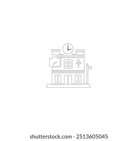 bulding line art vector desing
