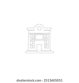 Diseño de Vector de arte de línea de construcción
