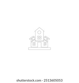 bulding line art vector desing
