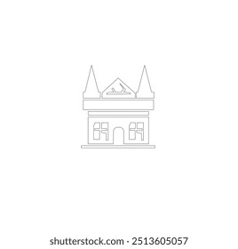 bulding line art vector desing

