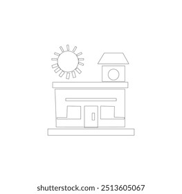 bulding line art vector desing
