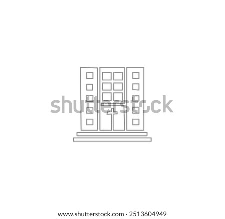 bulding line art vector desing
