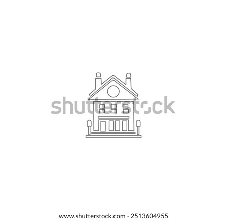 bulding line art vector desing
