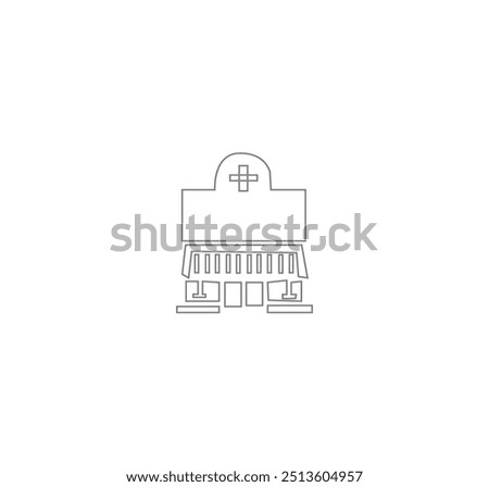bulding line art vector desing
