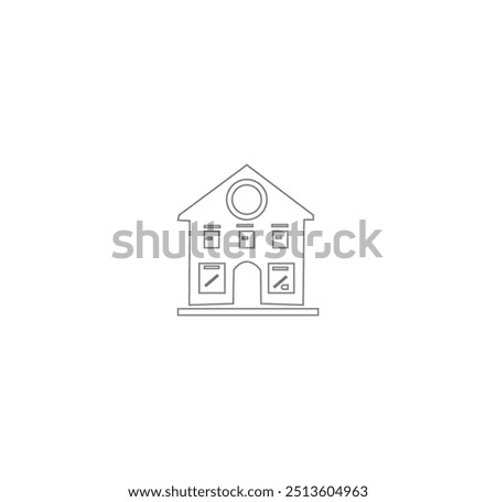 bulding line art vector desing
