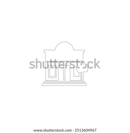 bulding line art vector desing
