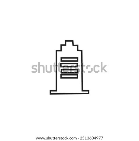 bulding line art vector desing
