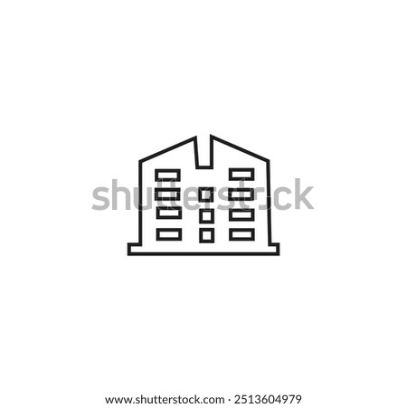 bulding line art vector desing
