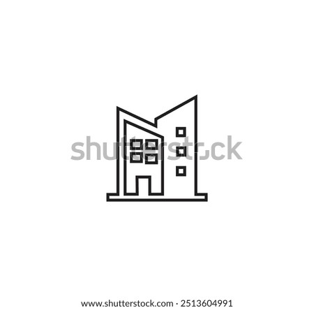 bulding line art vector desing
