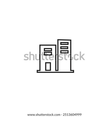 bulding line art vector desing
