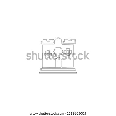 bulding line art vector desing

