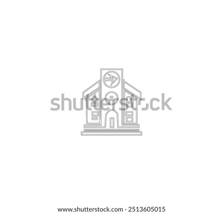 bulding line art vector desing

