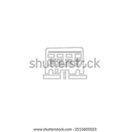 bulding line art vector desing
