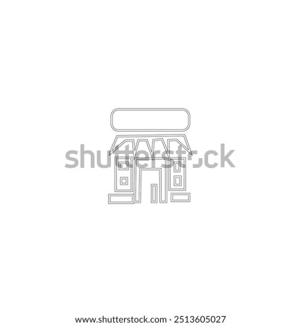 bulding line art vector desing
