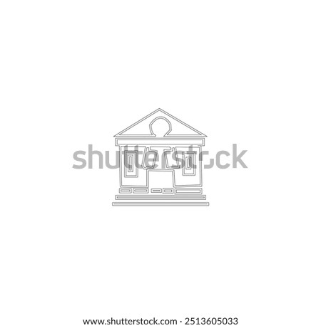 bulding line art vector desing
