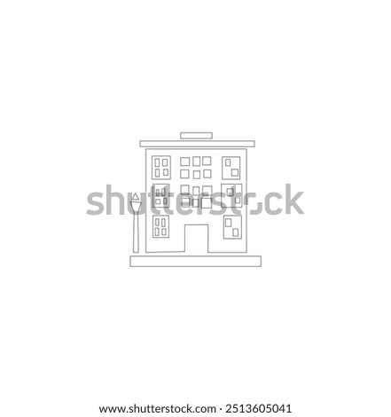 bulding line art vector desing
