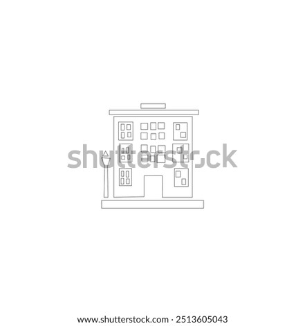 bulding line art vector desing
