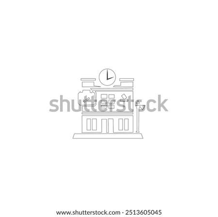 bulding line art vector desing
