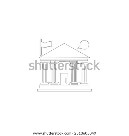 bulding line art vector desing
