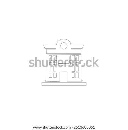 bulding line art vector desing
