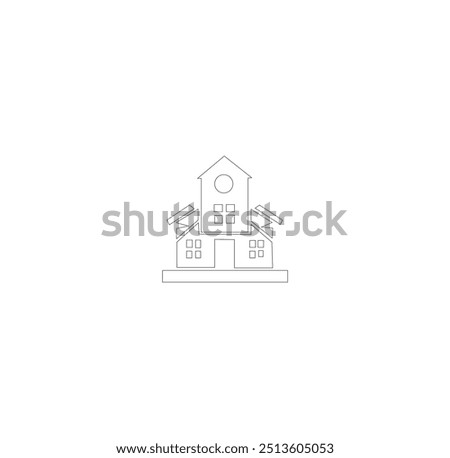 bulding line art vector desing
