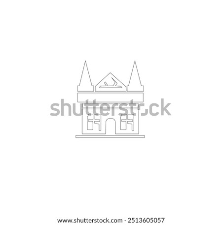 bulding line art vector desing
