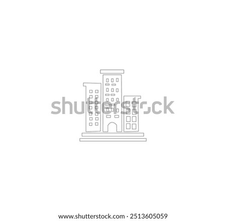 bulding line art vector desing

