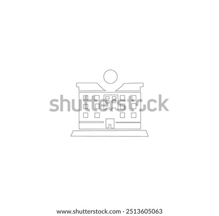 bulding line art vector desing
