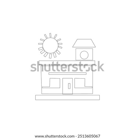 bulding line art vector desing
