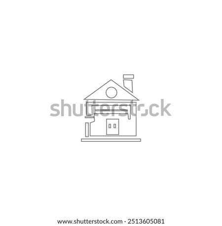 bulding line art vector desing
