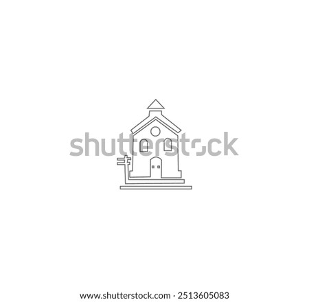 bulding line art vector desing
