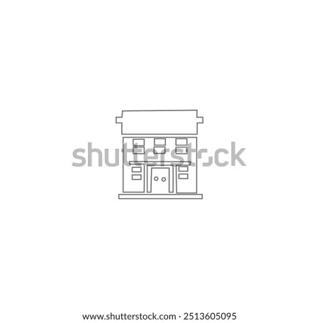 bulding line art vector desing
