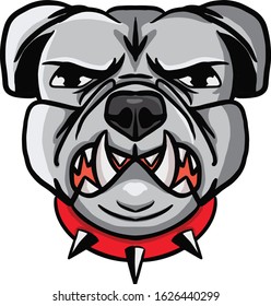 buldog logo design awesome with a chain necklace