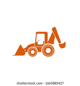 Buldozer logo design vector template