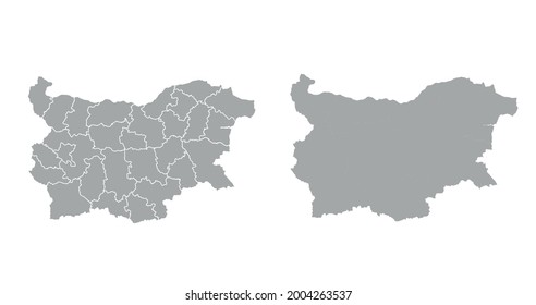 Bulgaria black map on white background vector