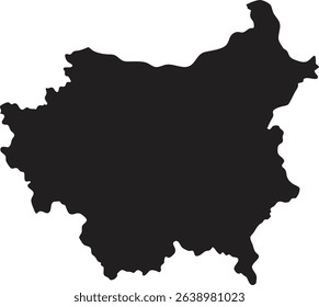 Bulgaria black map silhouette vector style with white background