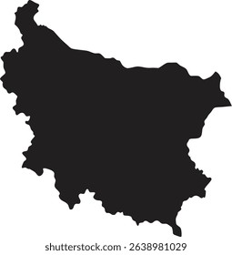 Bulgaria black map silhouette vector style with white background