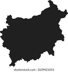 Bulgaria black map silhouette vector style with white background