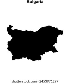 Bulgaria blank outline map design
