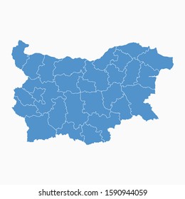 Bulgaria Blue Map On White Background Bulgaria Modern Icon Map Bulgaria Simple Vector illustration EPS10