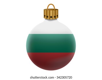 bulgaria christmas ball isolated