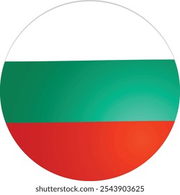 Bulgaria Country Flag Round Vector